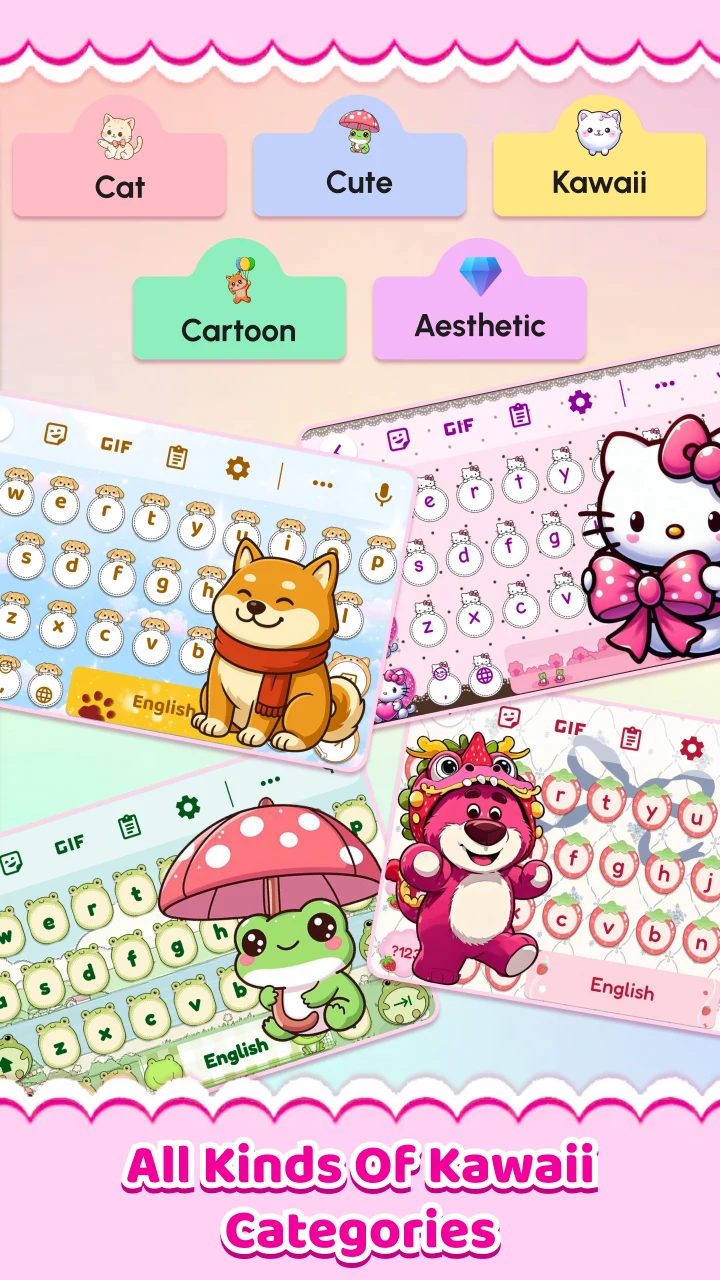 Cute Keyboard: Sound & Emoji screenshot
