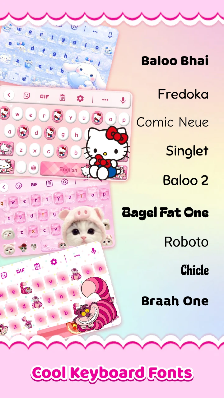 Cute Keyboard: Sound & Emoji screenshot